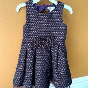 PL Kids Purple Woven Sleeveless Bow Party Dress Toddler Girls Size 2